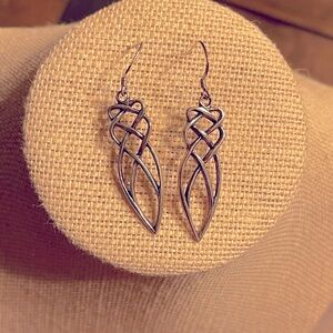 Celtic Silver Pattern Earrings